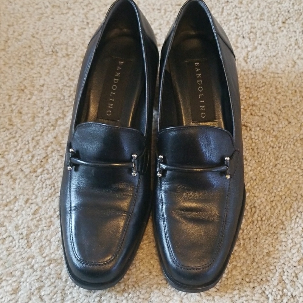 bandolino black leather shoes